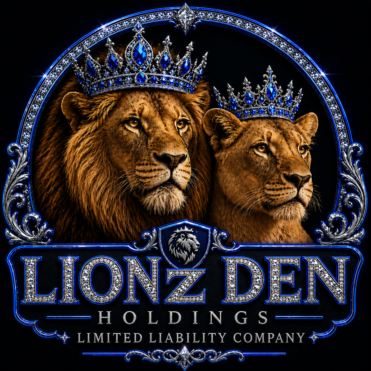 The Den Live lion crest